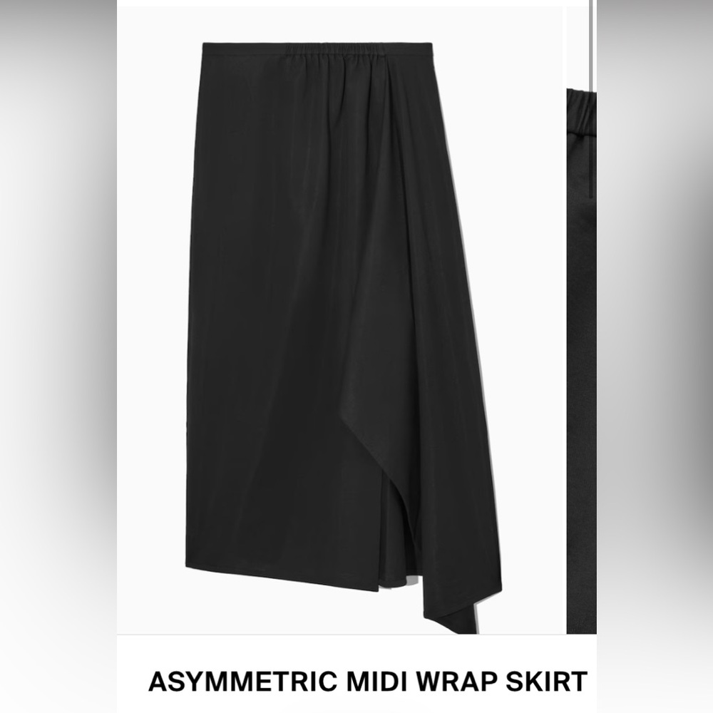 NWT COS Asymmetric Midi Wrap Skirt